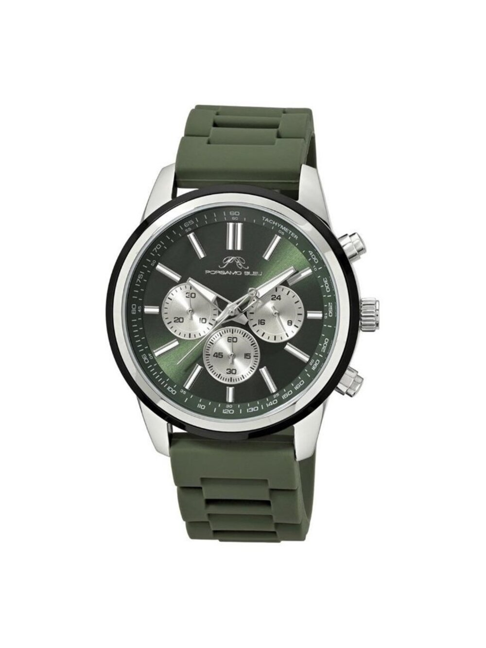 NWT Porsamo Bleu Logan Chronograph Quartz Green Dial Men's Watch